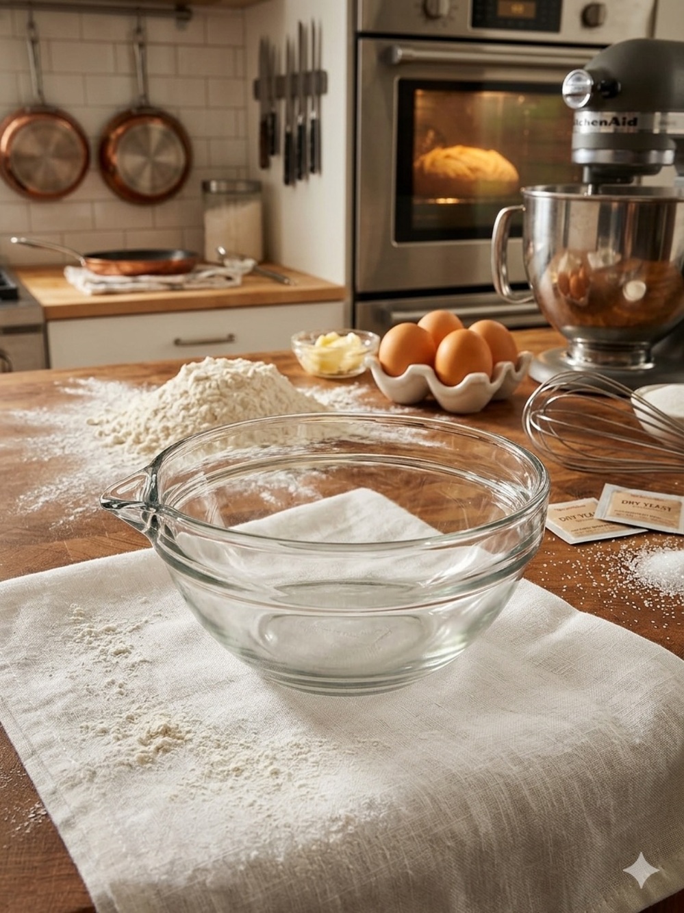 Pampered Chef Clear Glass MINI Mixing Bowl with Pour Spout